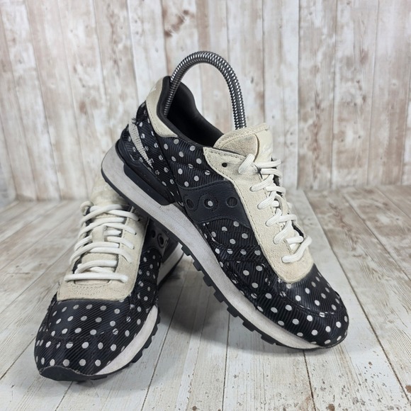 Saucony Shadow 5000 Women Black White Polka Dot Sneakers Shoes Size 8.5 - Picture 6 of 8